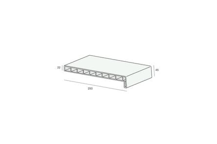 Lignodur vensterbank Voorzet wit 250x3000mm
