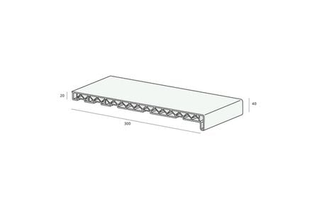 Novaboard vensterbank wit 40x400x4000mm