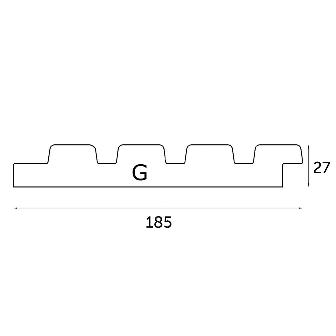 padoek lines g4 onbehandeld 32x200x2450mm