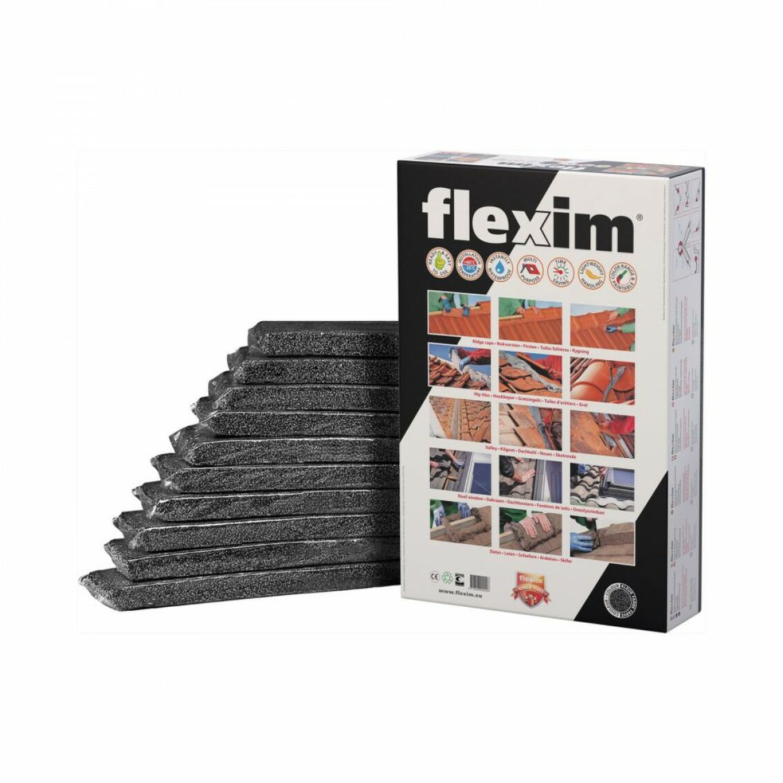 Flexim dakmortel zwart 20l