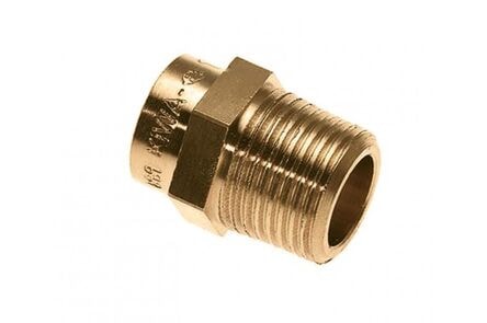 bonfix puntstuk messing buitendraad x cap 1/2x15mm conisch