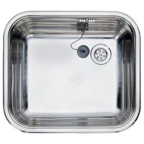 reginox spoelunit vierkant r18 4035osk rvs opbouw met stop en ketting
