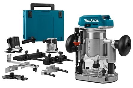 Makita accu boven-/kantenfrees lxt 18 v DRT50ZJX9 18v inclusief Mbox