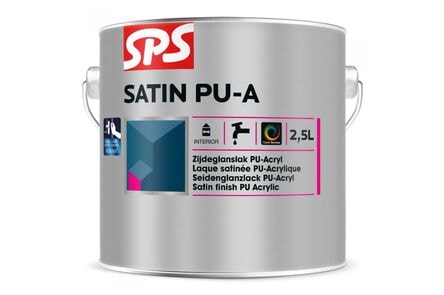 sps satin pu-a acryllak zijdeglans wit 2,5ltr voor binnen