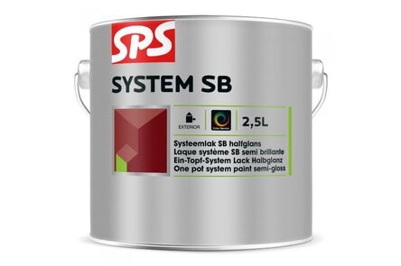 sps system sb systeemlak halfglans wit 2,5ltr voor buiten