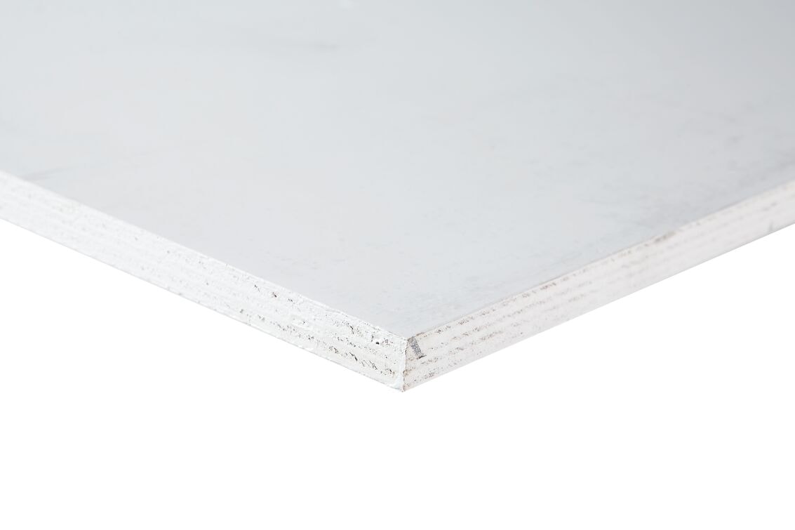 Okoume exterieurplaat b/bb 80mµ wit gegrond FSC 2500x1220x18mm