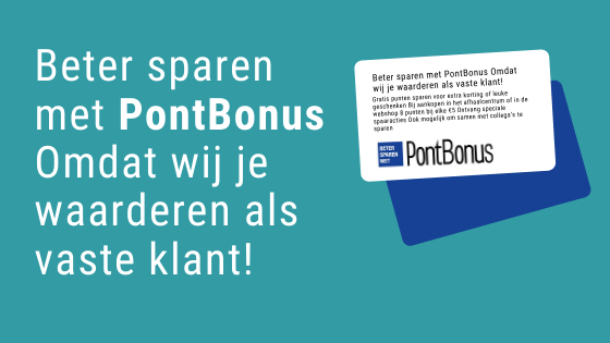 Registreer uw PontBonus kaart